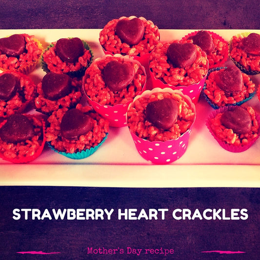 Mother's Day Strawberry Heart Crackles recipe