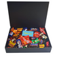 Large gift box filled to the brim with a mixture of mini fudge and funsize chocolate bars. Perfect for sharing!